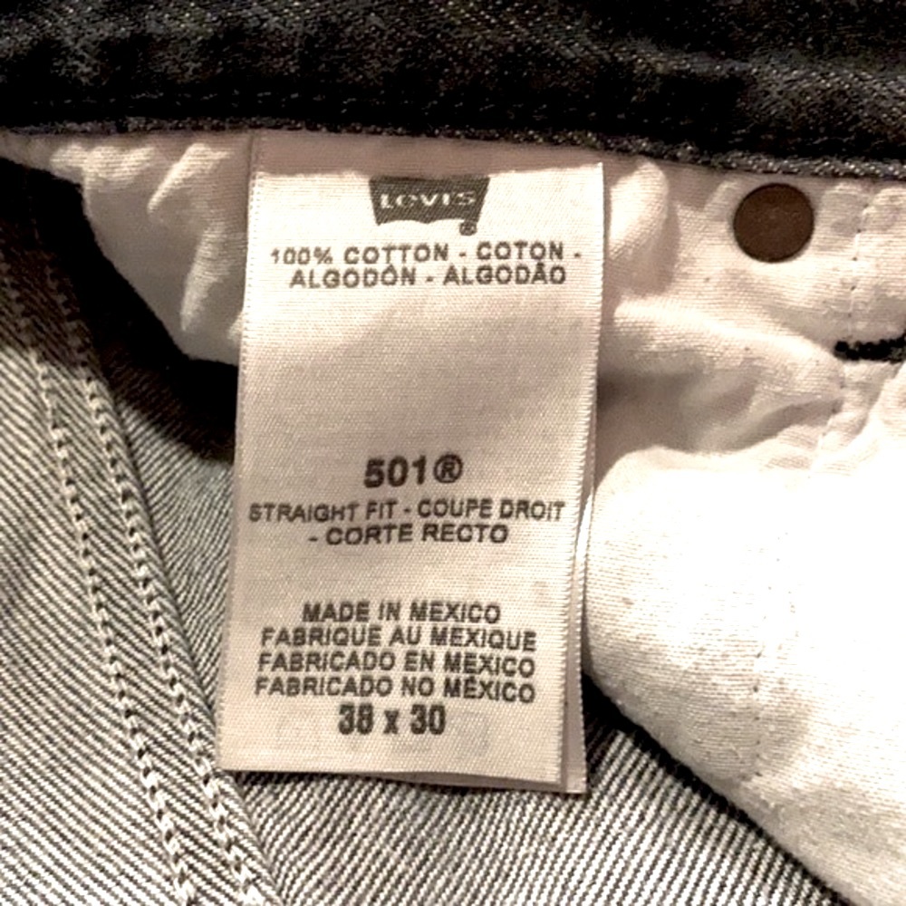 Vintage 501 Levi’s Gray/Black High Waisted Jeans, Size 16 - Picture 7 of 16